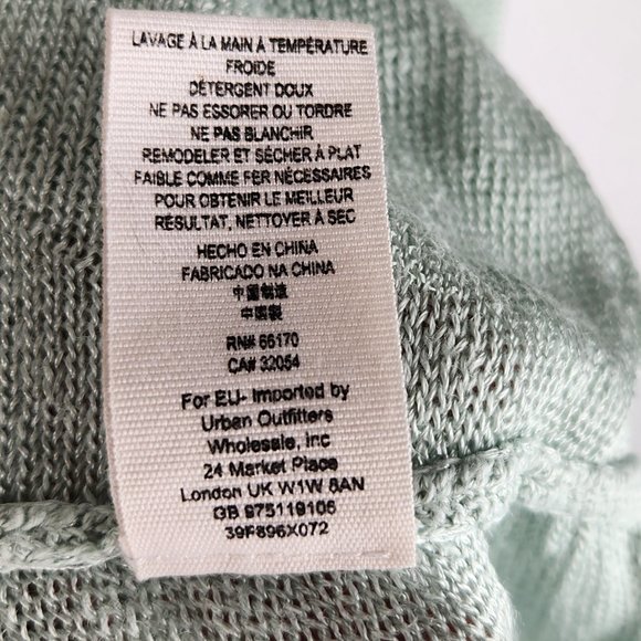 Free People Linen Blend Loose Knit Oversized Long Sleeve Top sz XS - Picture 8 of 9